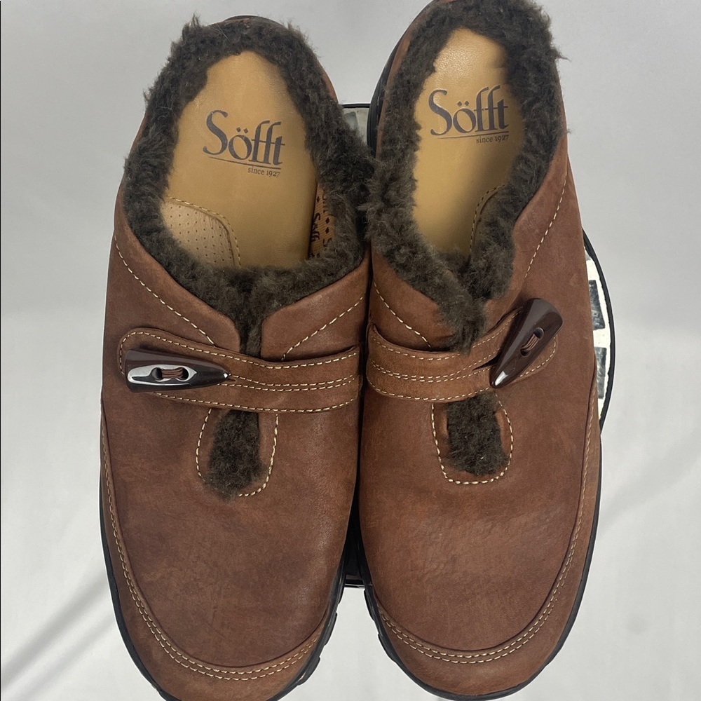 Sofft Brown Fleece-Lined Loafers size 7 warm and comfortable - Picture 2 of 5